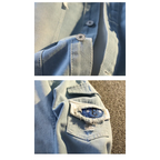 Casual Vacation Two-piece Denim Jacket Men's Button Hooded Cardigan Top image 5
